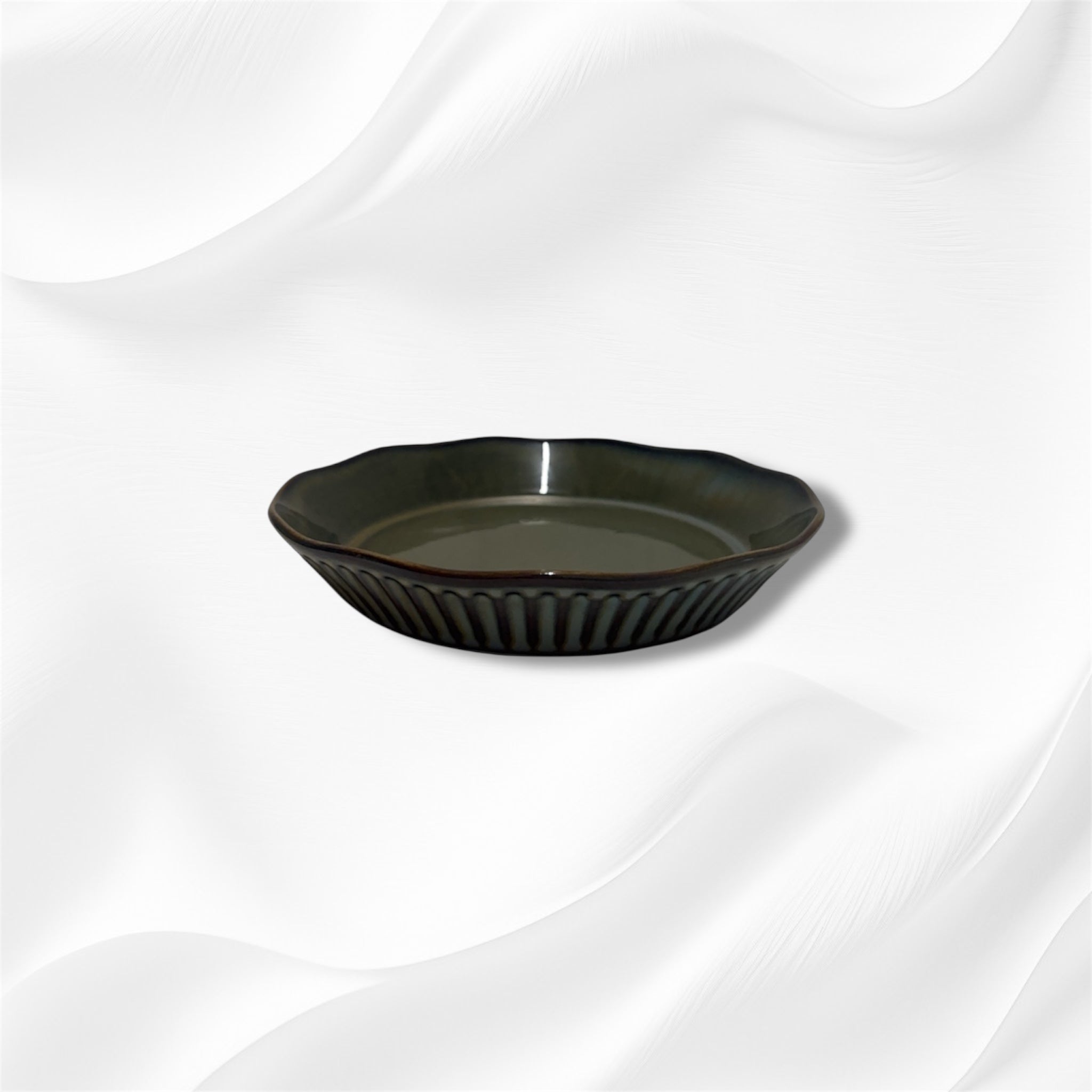 Deep Plate in Fir Green Stoneware