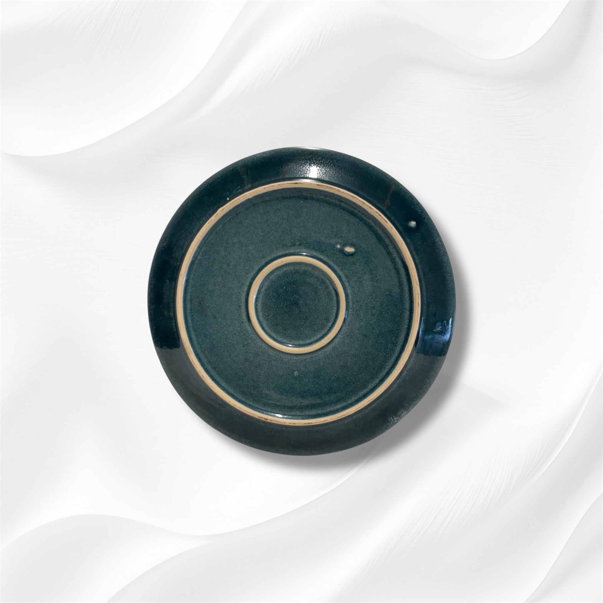 Midnight Green Deep Glaze Stoneware Dinner Plate