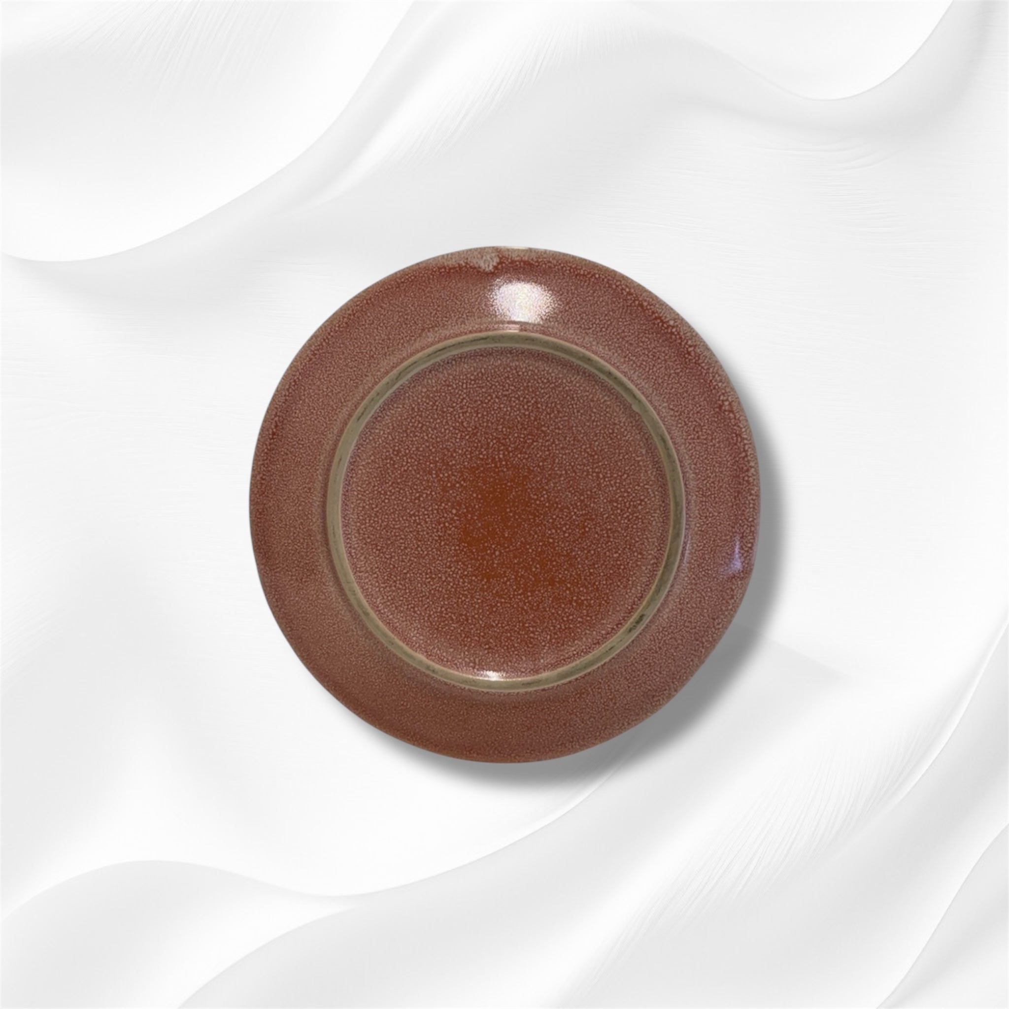 Red Spiced Stoneware Dessert Plate