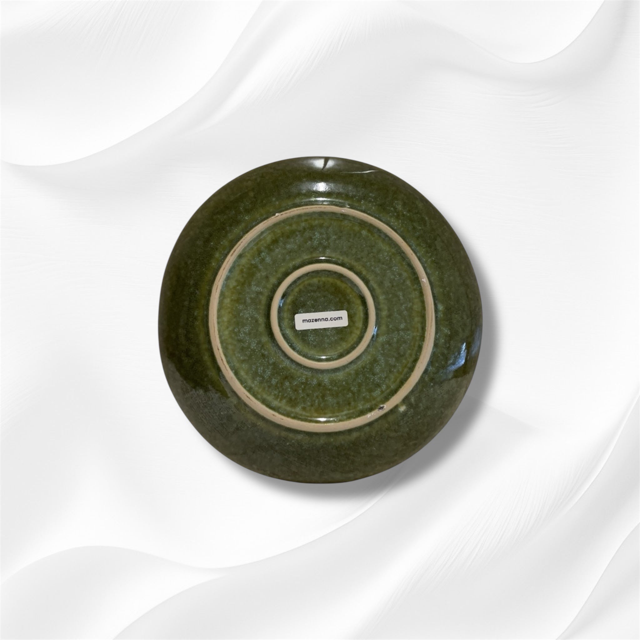 Forest Green Glazed Stoneware Dinner Plate