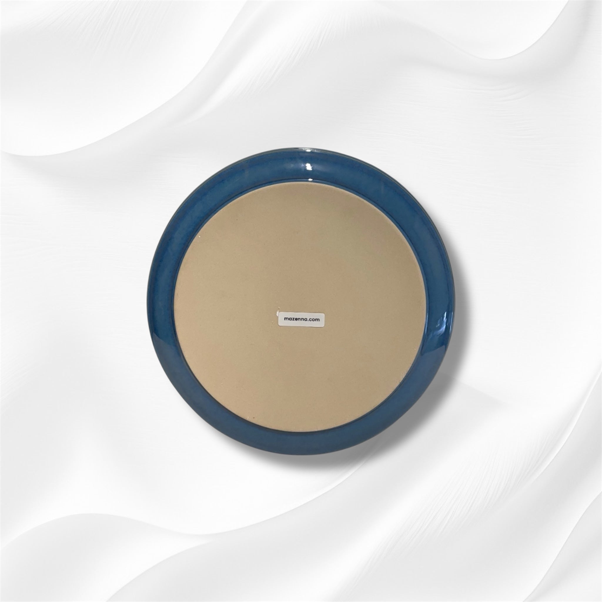 Deep Blue Stoneware Dinner Plate