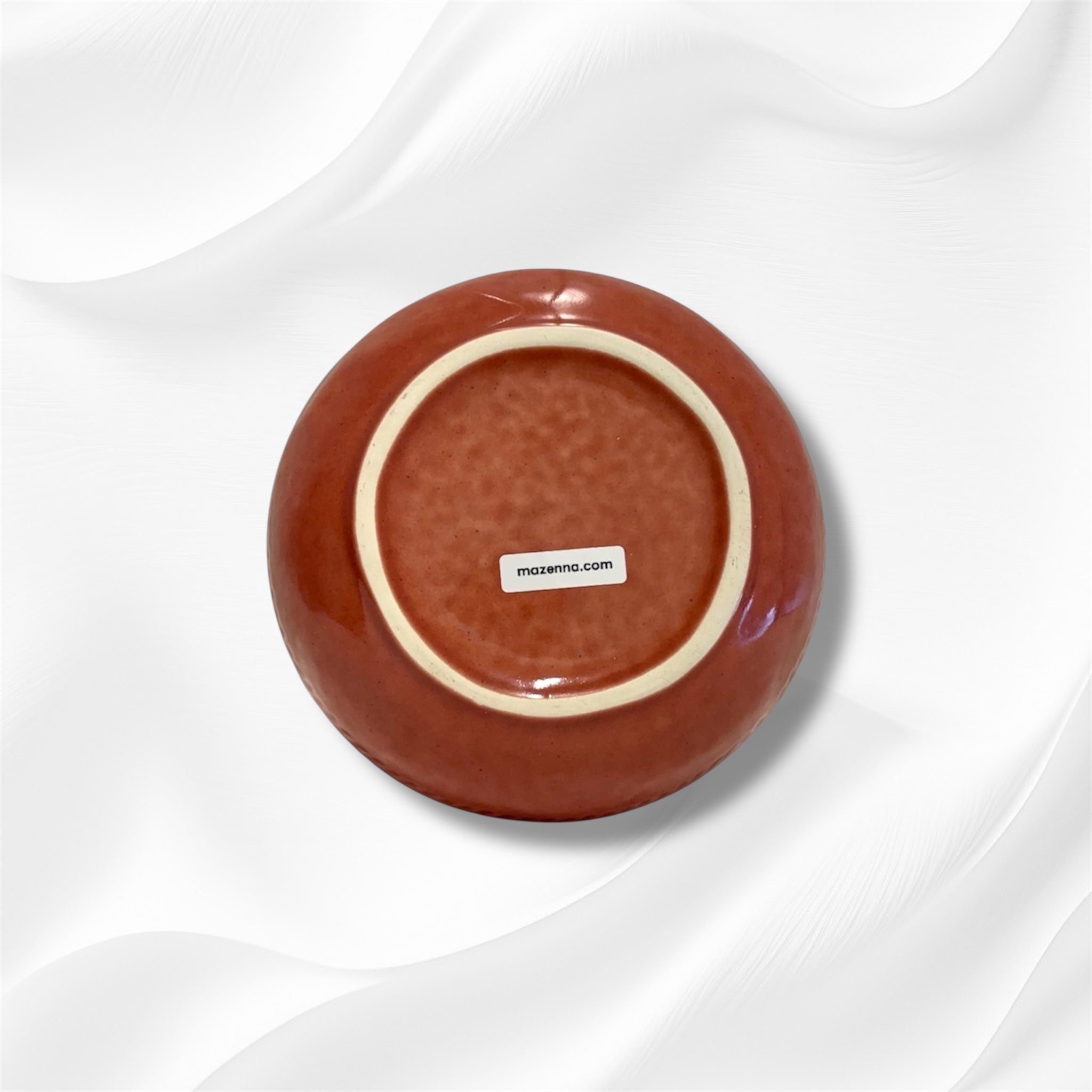 Red Cinnamon Stoneware Soup Plate