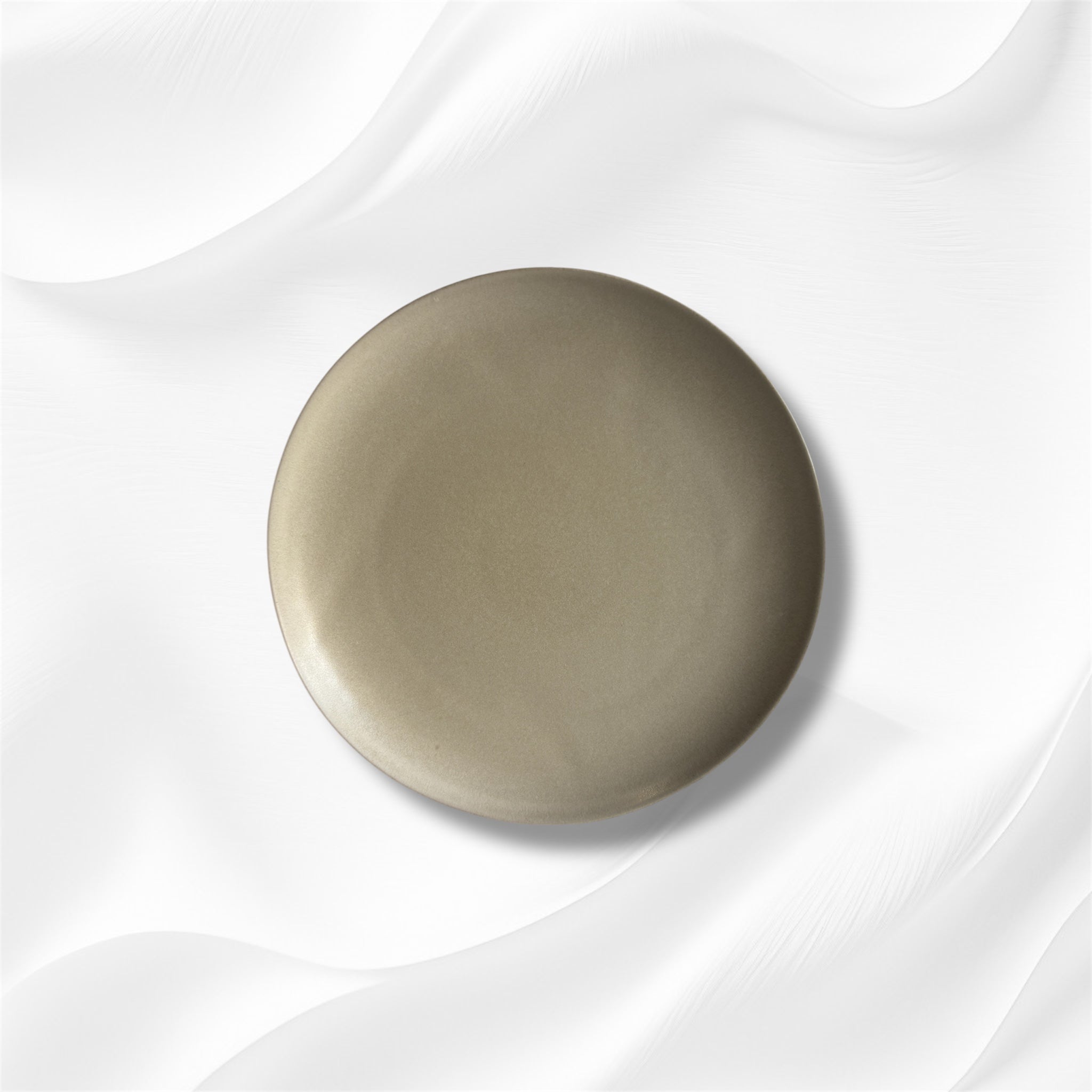 Handmade New Cream Stoneware Plate with Speckled Matte Finish