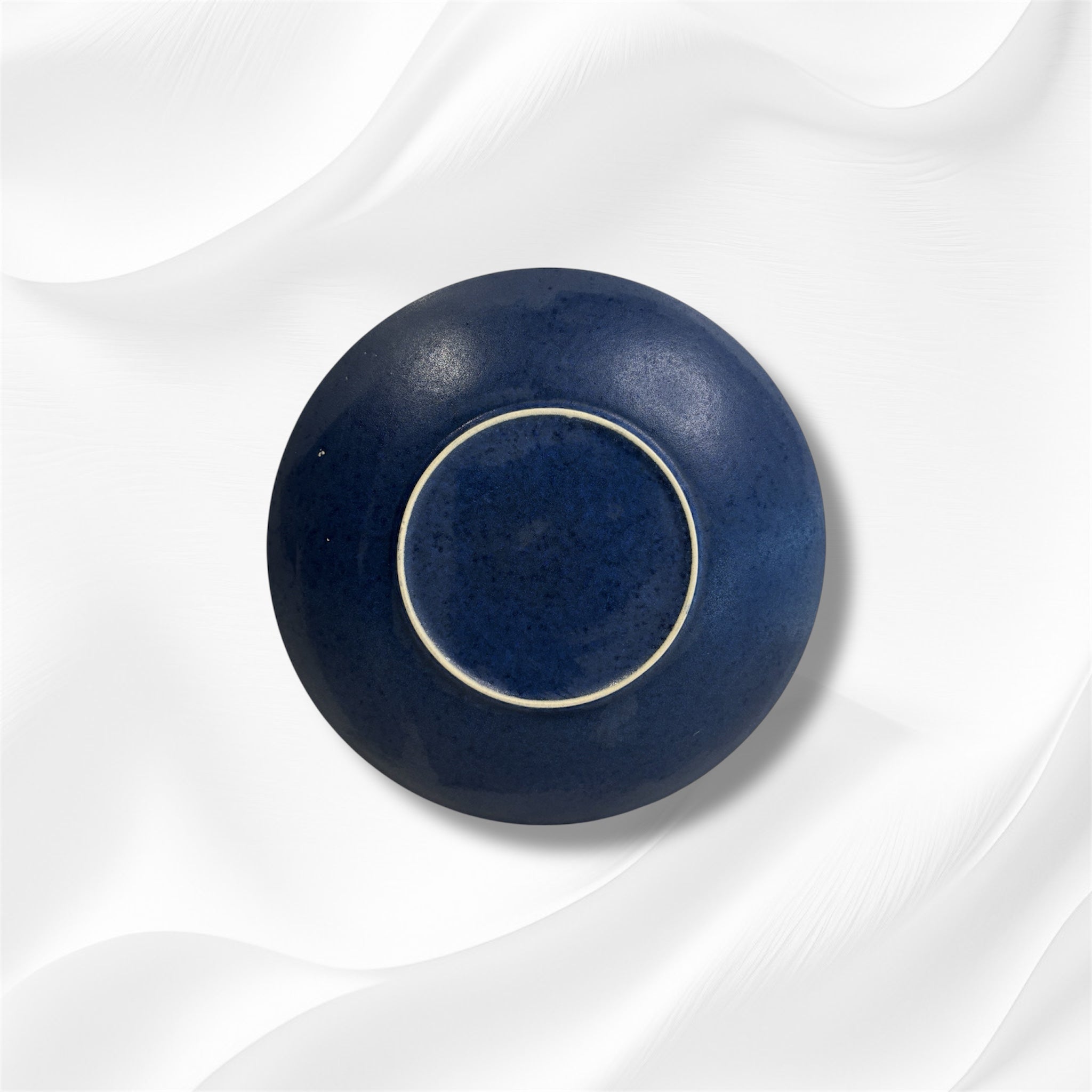 Deep Blue Ceramic Dinner Plate and Bowl Set with Matte Finish