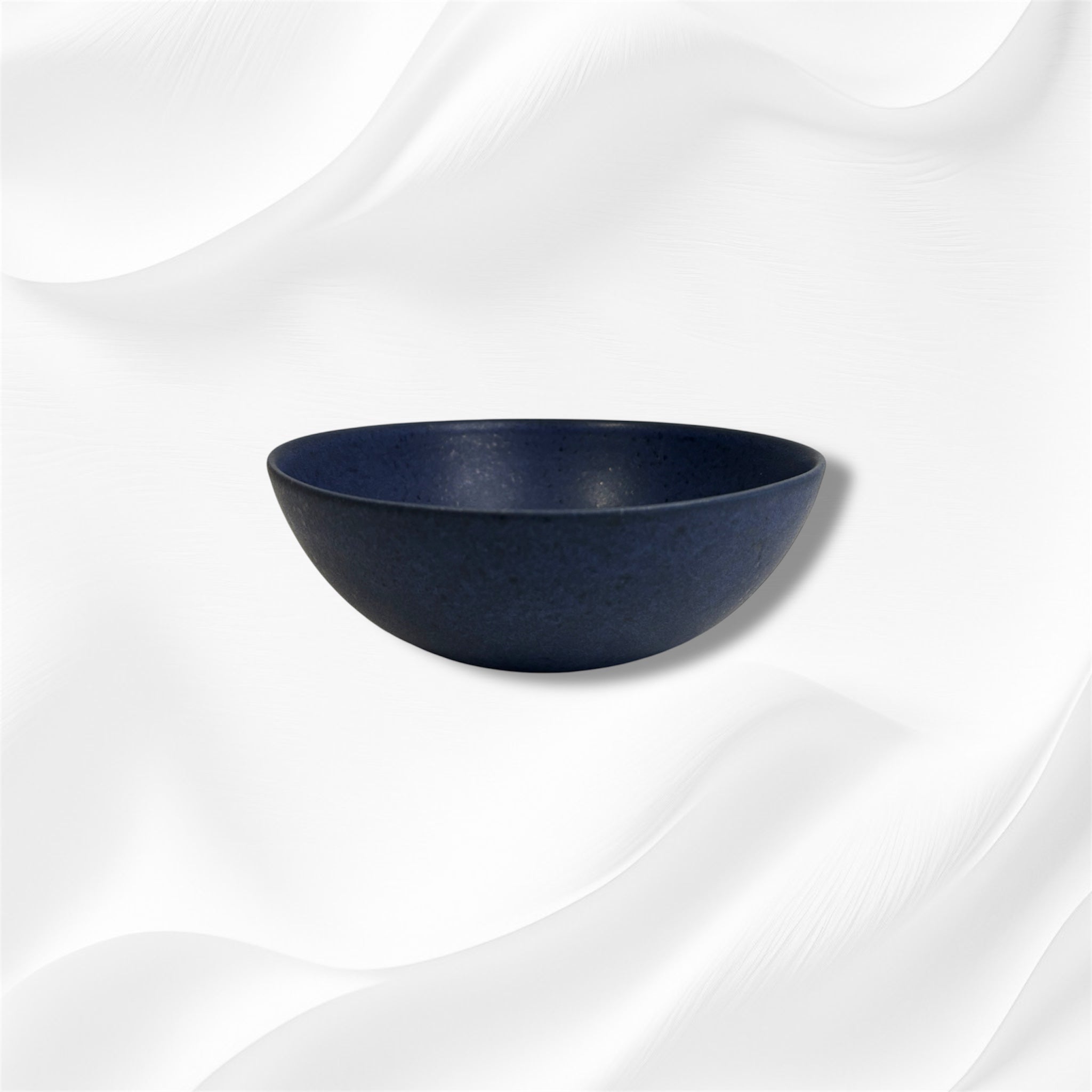 Handmade Deep Blue Speckled Matte Finish Ceramic Stoneware Bowl