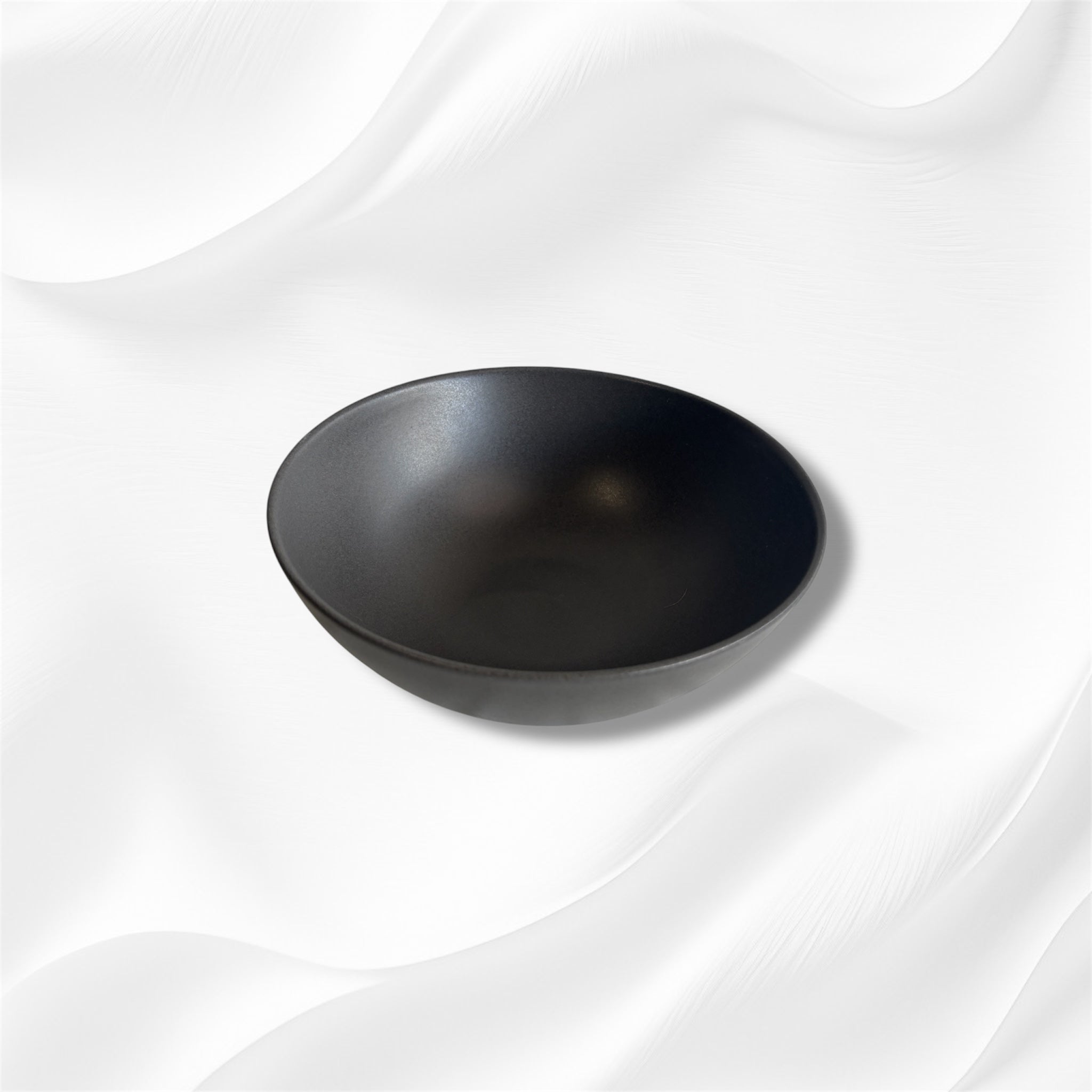 Handmade Anthracite Grey Speckled Matte Finish Ceramic Stoneware Bowl