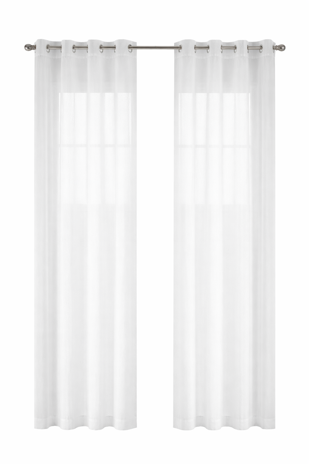 Juego de 2 cortinas blancas transparentes de 140 x 240 cm - Cortinas con  ojales | Mazenna, image size:1024x1536