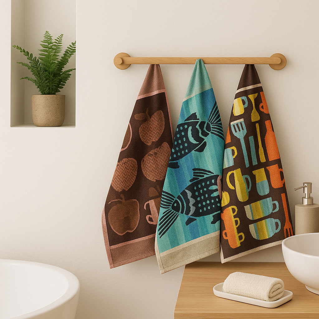 Torchons de Cuisine en Jacquard Portugais