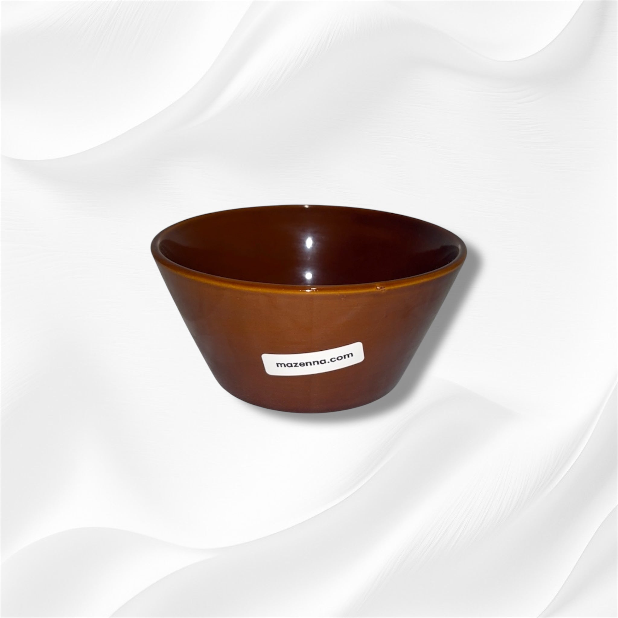 Bol en grès brun noisette