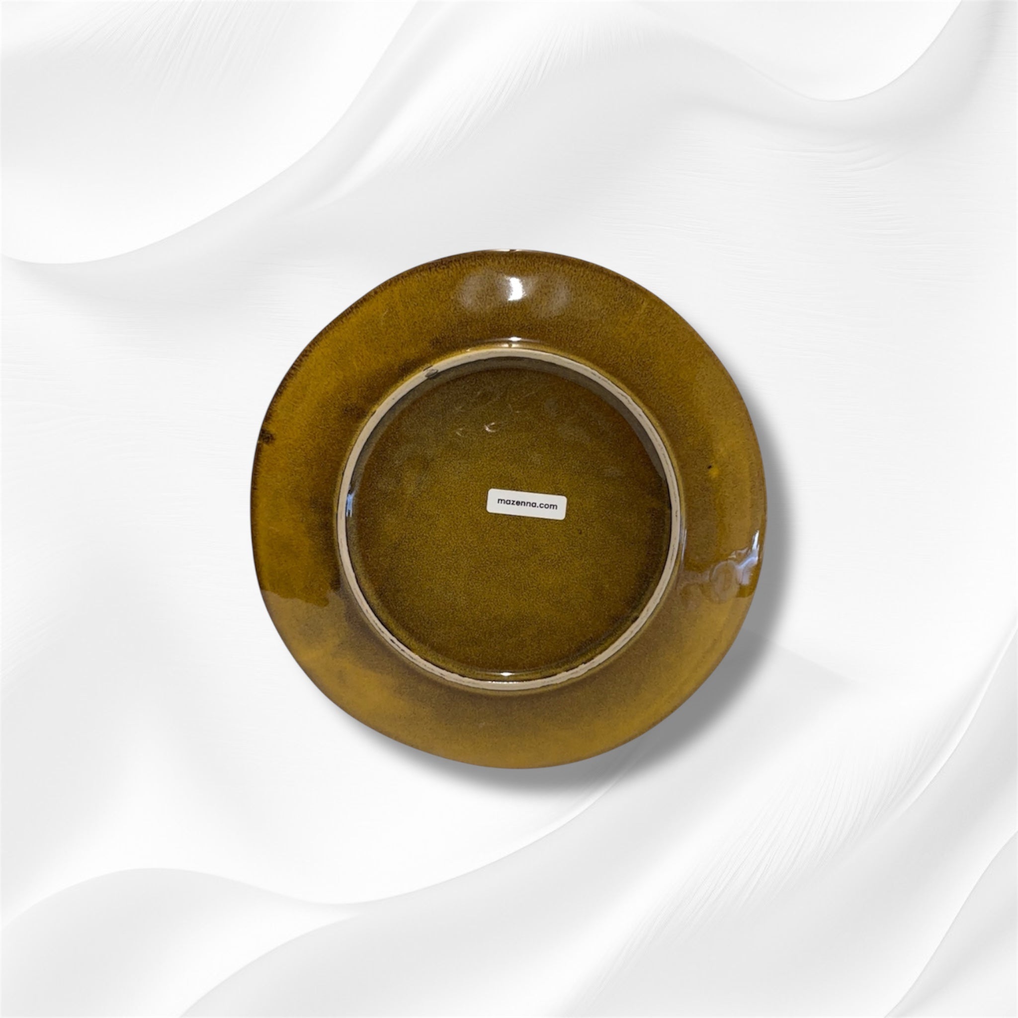 Assiette Plate Grès Doré