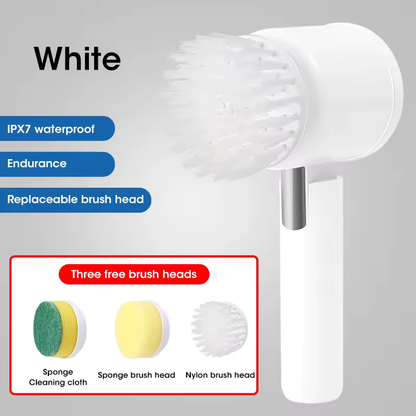 Cordless Multi-Surface Electric Cleaning Brush – 5 Heads