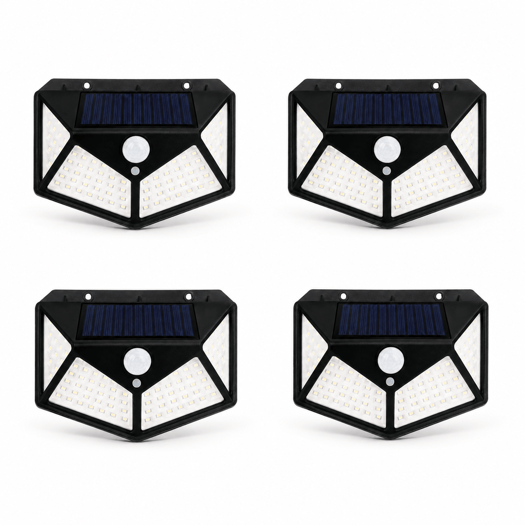 Lampe Solaire Extérieure Détecteur de Mouvement 270° LED Noire