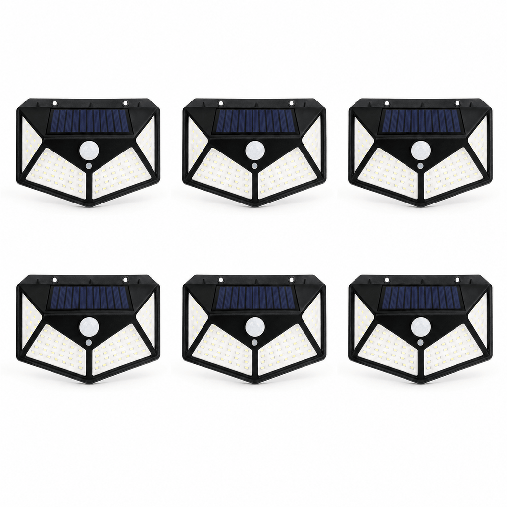 Lampe Solaire Extérieure Détecteur de Mouvement 270° LED Noire