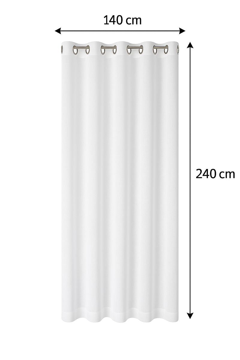 Voilage Blanc 140×240 cm | Rideau Voilage à Anneaux