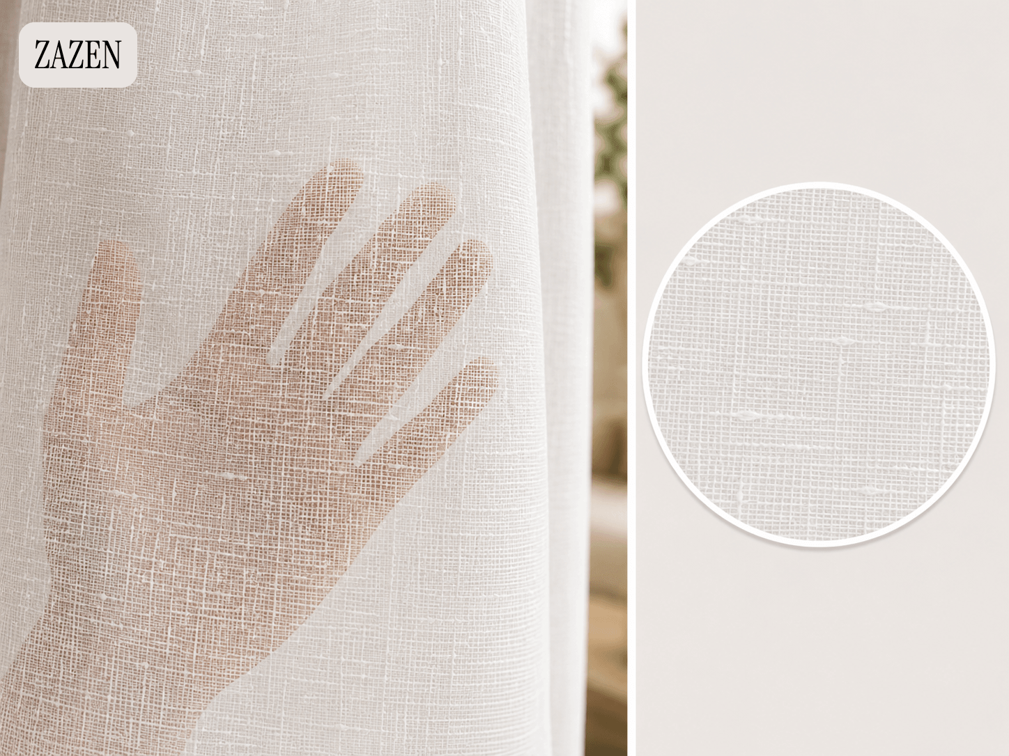 Lot de 2 rideaux voilages blancs 140x240 cm à oeillets transparents