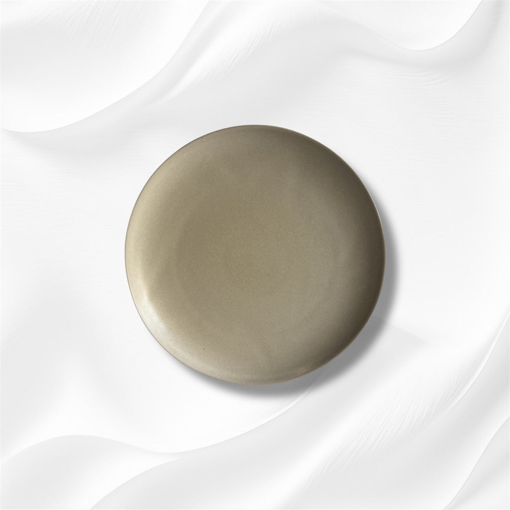 Handmade New Cream Stoneware Plate with Speckled Matte Finish