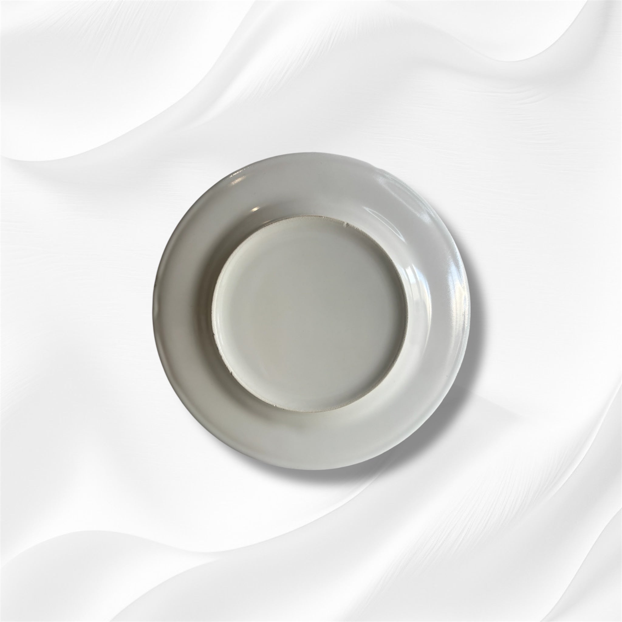 Vintage Floral Decor Stoneware Flat Plate
 New Pink and Blue Ceramic