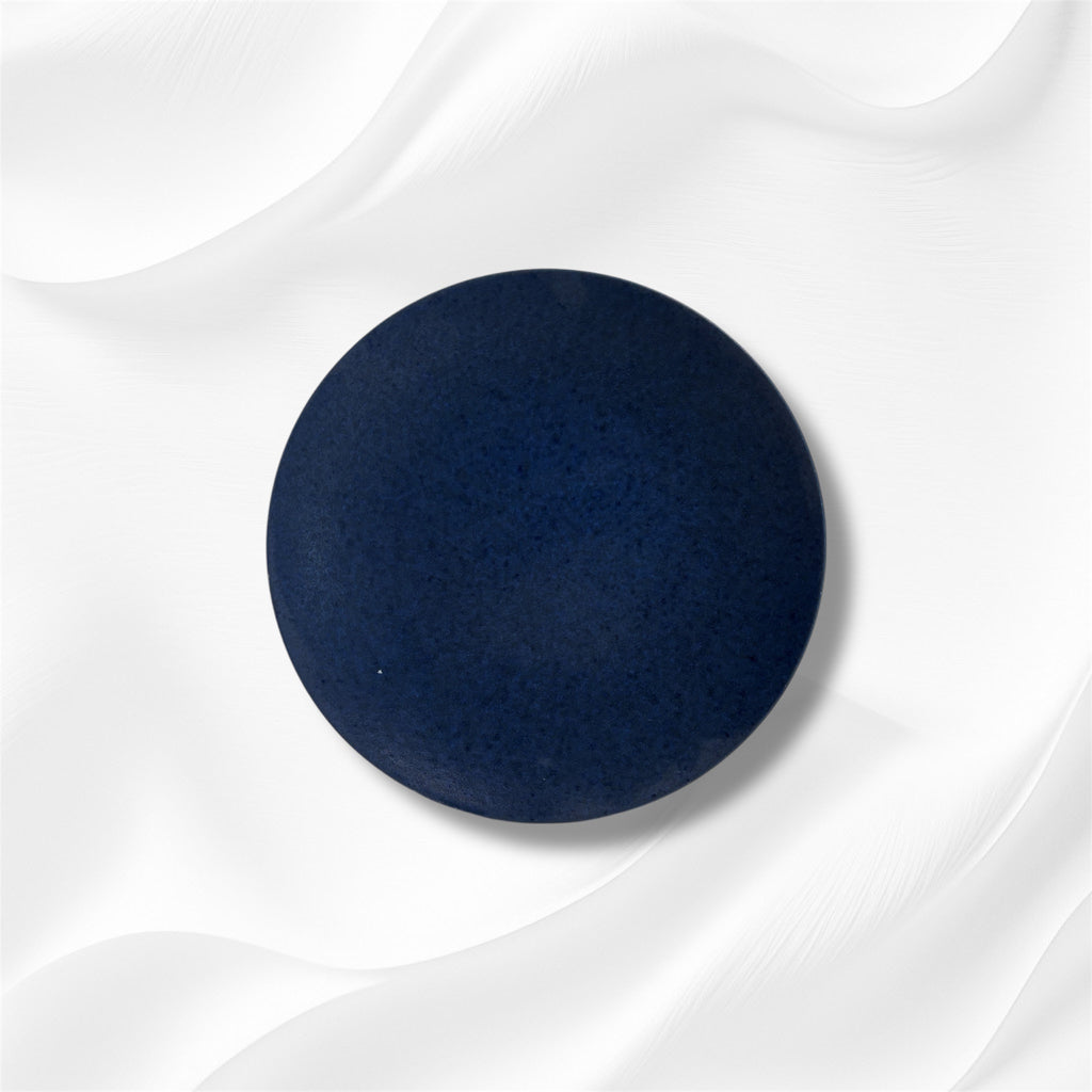 Deep Blue Ceramic Dinner Plate and Bowl Set with Matte Finish