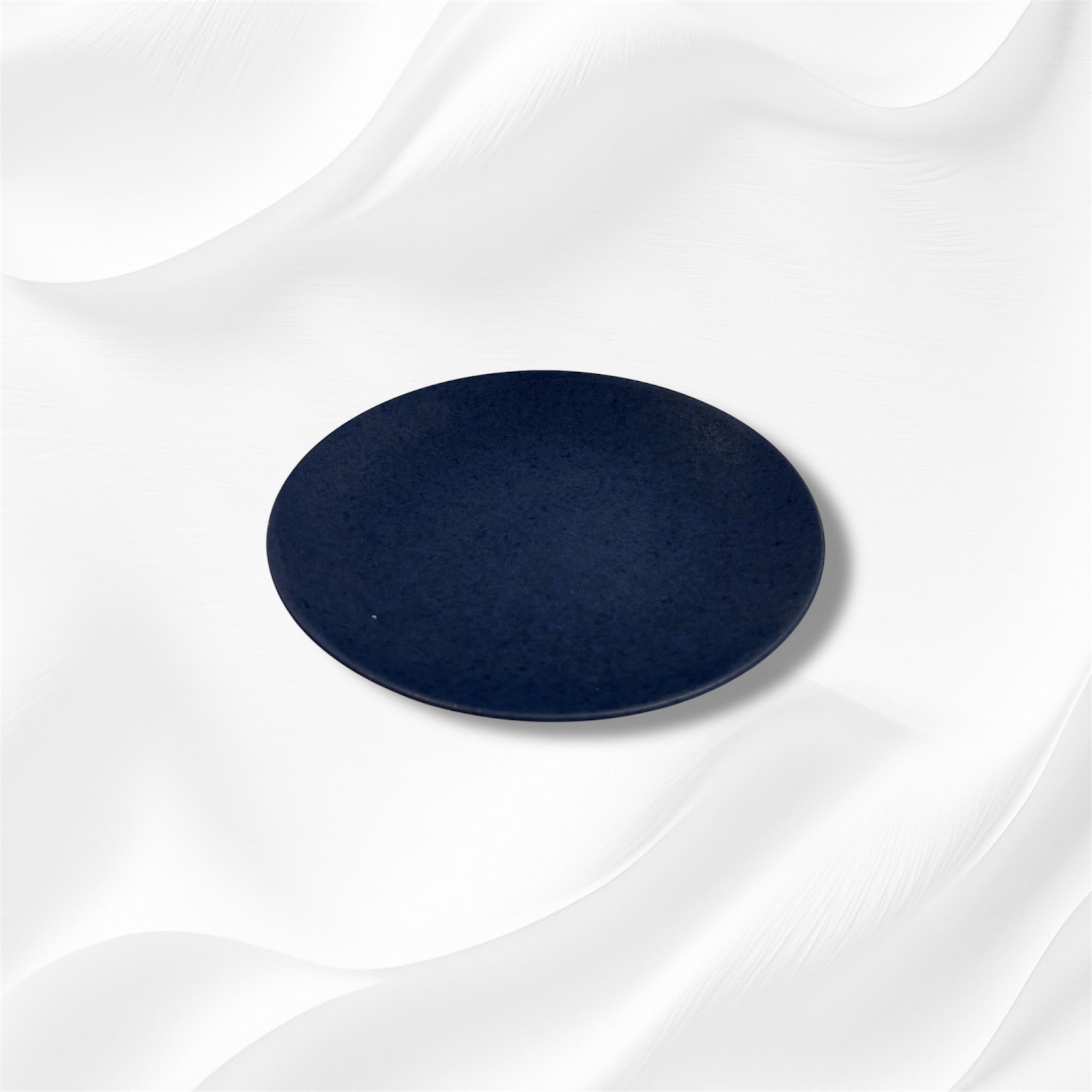 Deep Blue Ceramic Dinner Plate and Bowl Set with Matte Finish