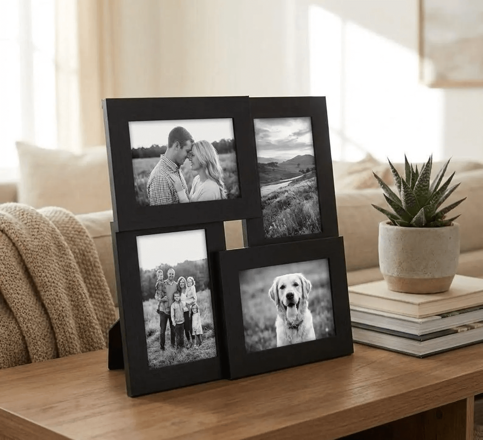 Cadre Photo Pêle-Mêle 4 Photos 10x15 cm | Mural & Table