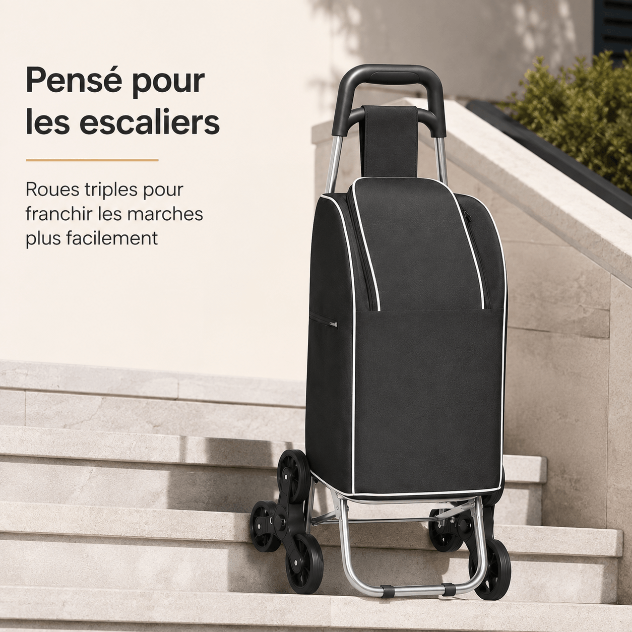Foldable Aluminum Shopping Trolley Waterproof 30kg