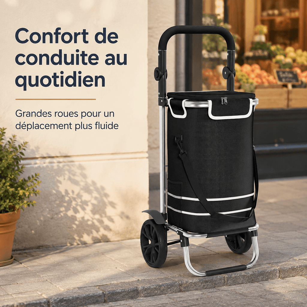 Folding Shopping Cart 40L Aluminum Waterproof 30kg