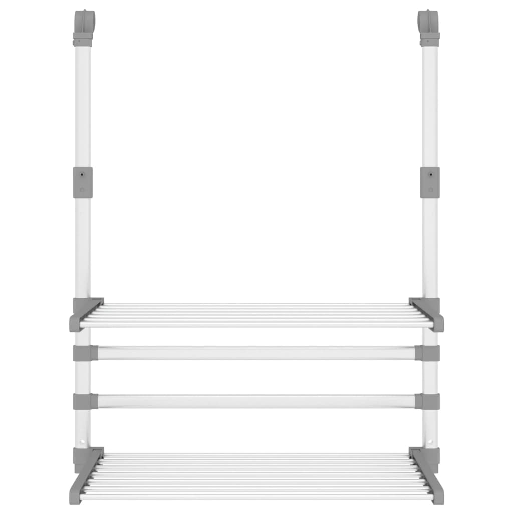 Étendoir à Linge pour Balcon Aluminium Rétractable Pliable
