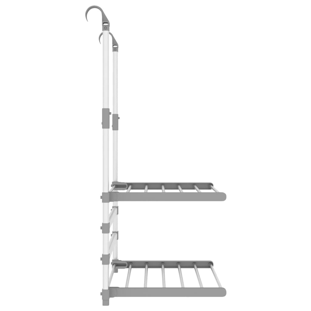 Étendoir à Linge pour Balcon Aluminium Rétractable Pliable