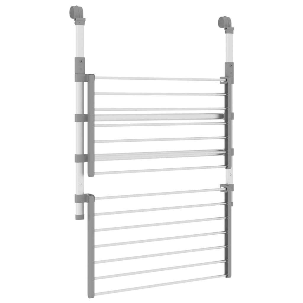 Étendoir à Linge pour Balcon Aluminium Rétractable Pliable