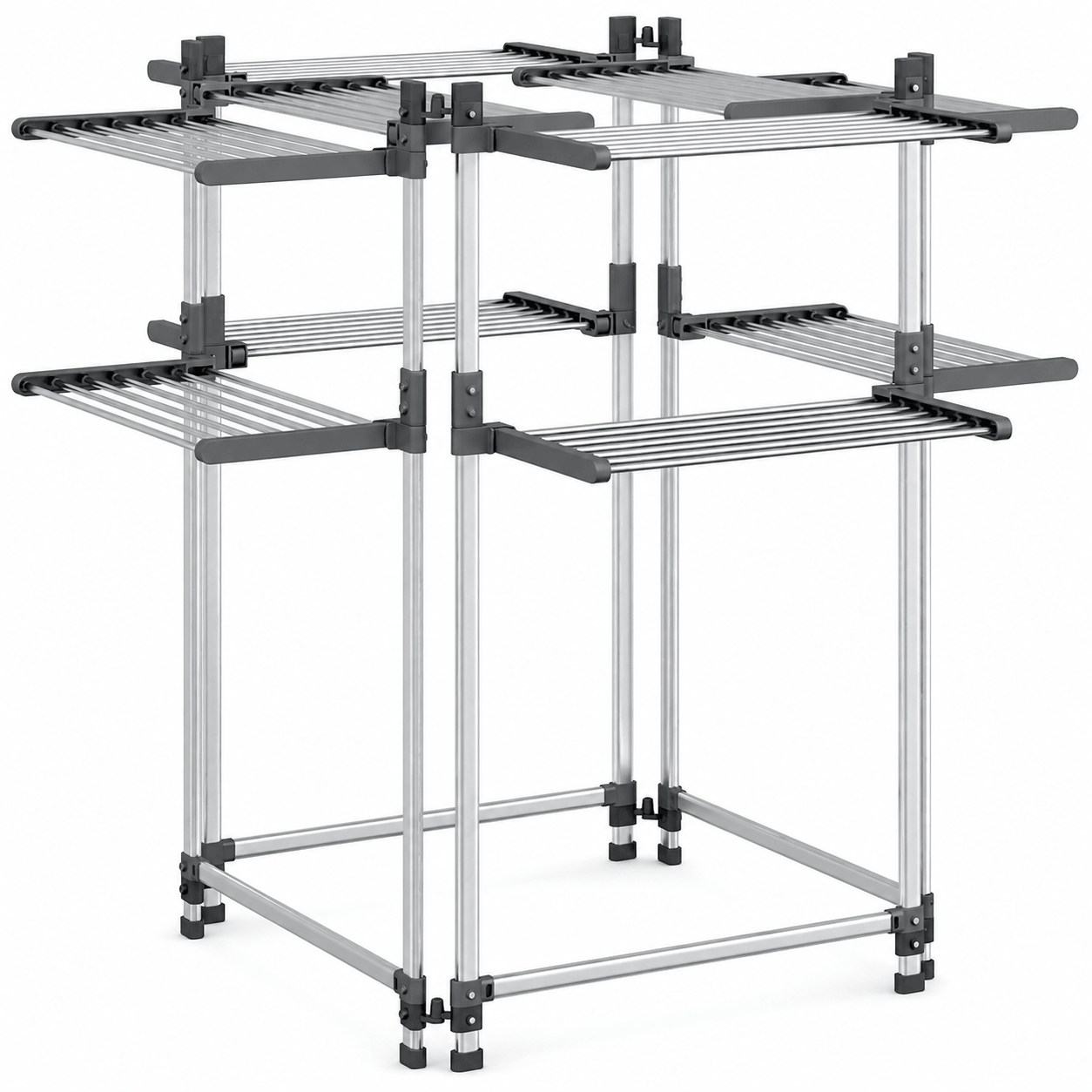 Étendoir à Linge Grand Format Aluminium 107x107x120cm, 33m de Suspension