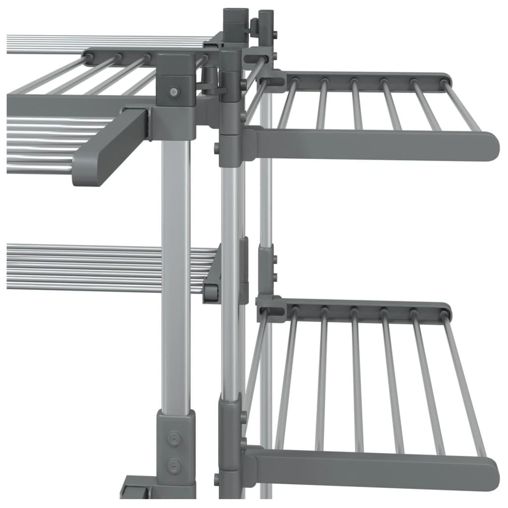Étendoir à Linge Grand Format Aluminium 107x107x120cm, 33m de Suspension
