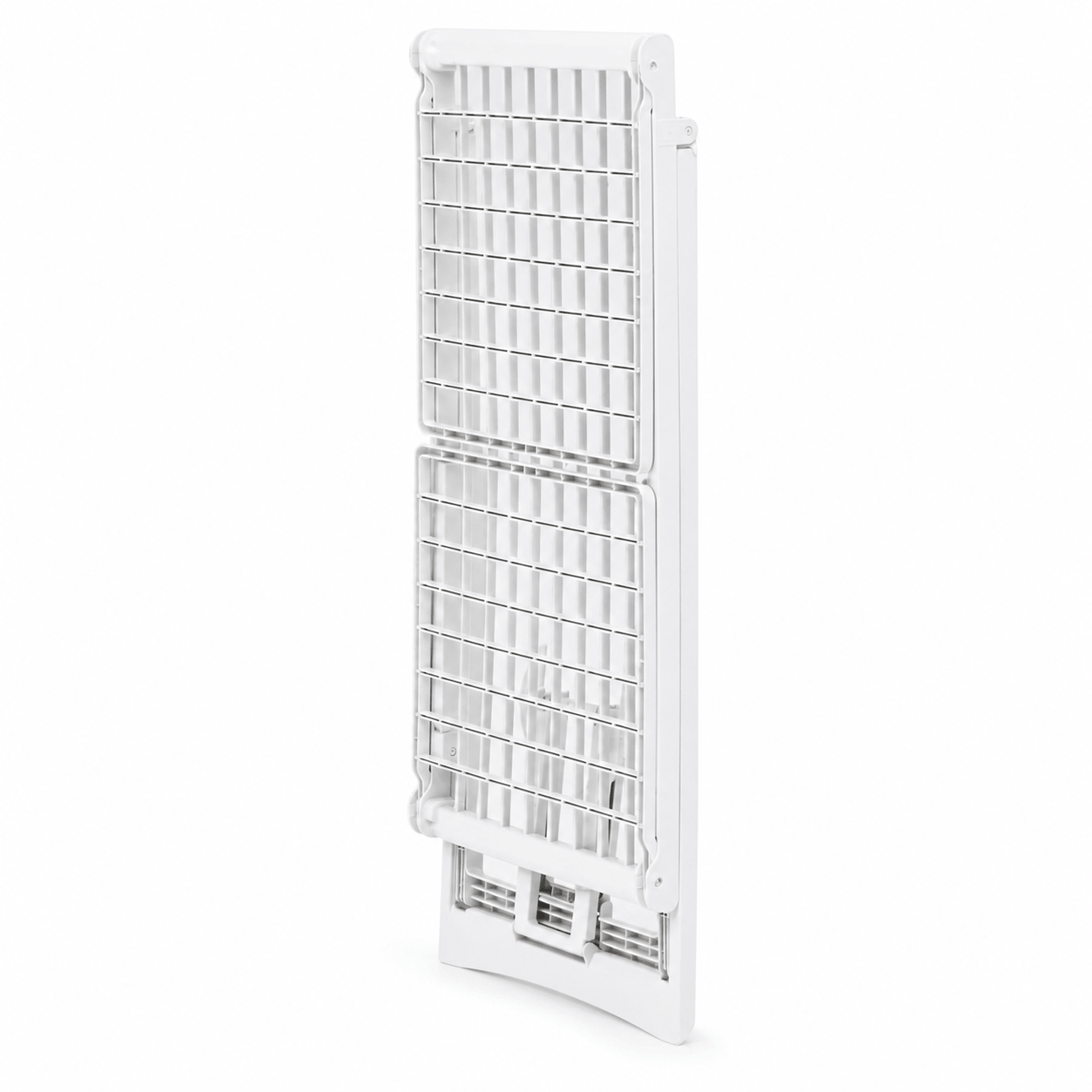 Étendoir à Linge Pliable 2 Ailes Latérales Plastique Blanc 185cm