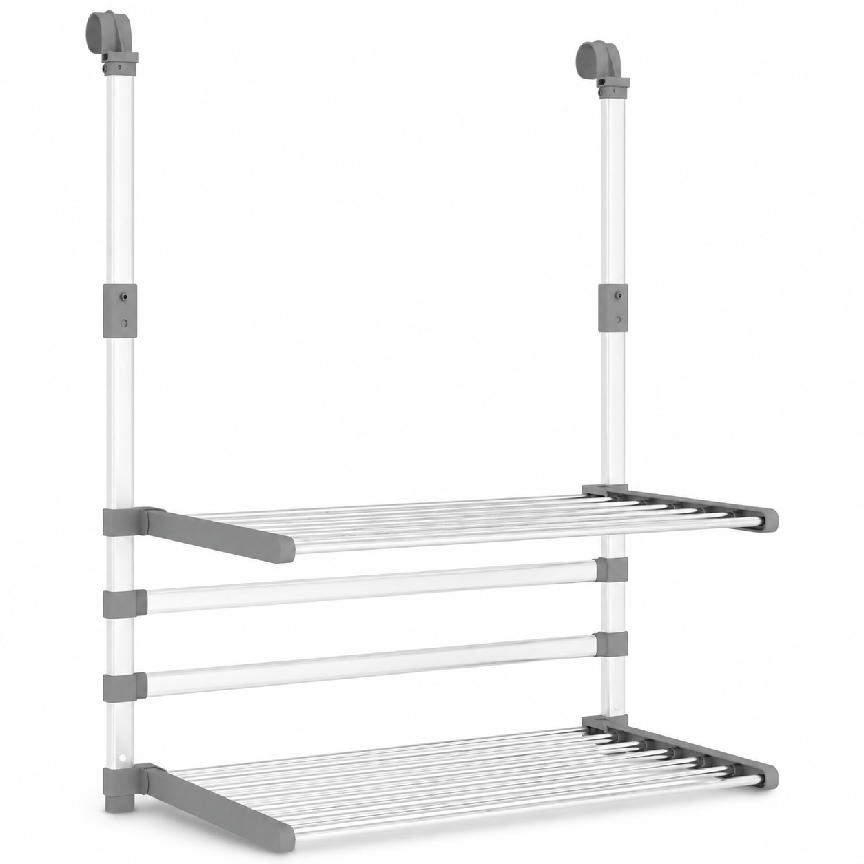 Étendoir à Linge pour Balcon Aluminium Rétractable Pliable