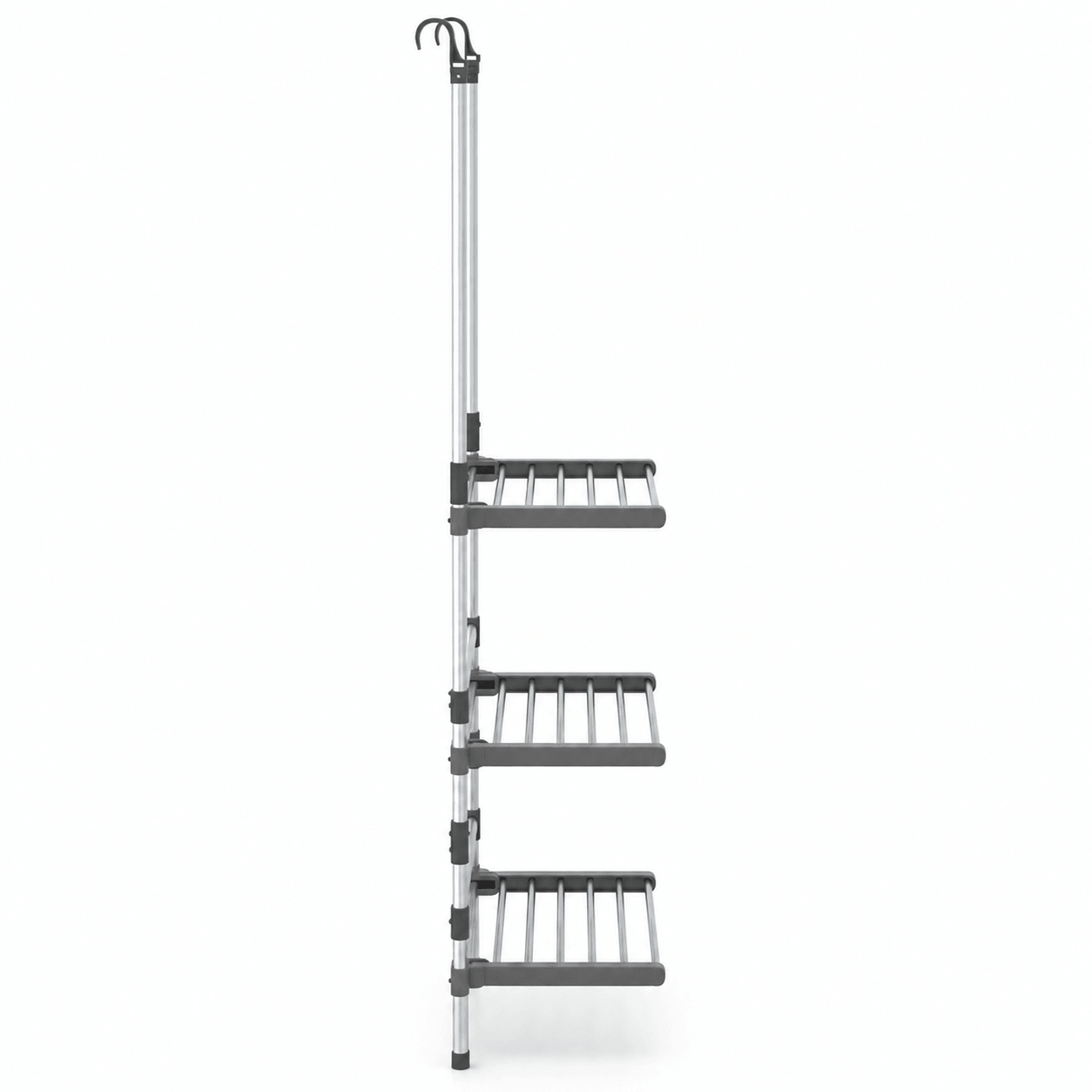 Étendoir à Linge Suspendu Aluminium Hauteur Réglable Pliable