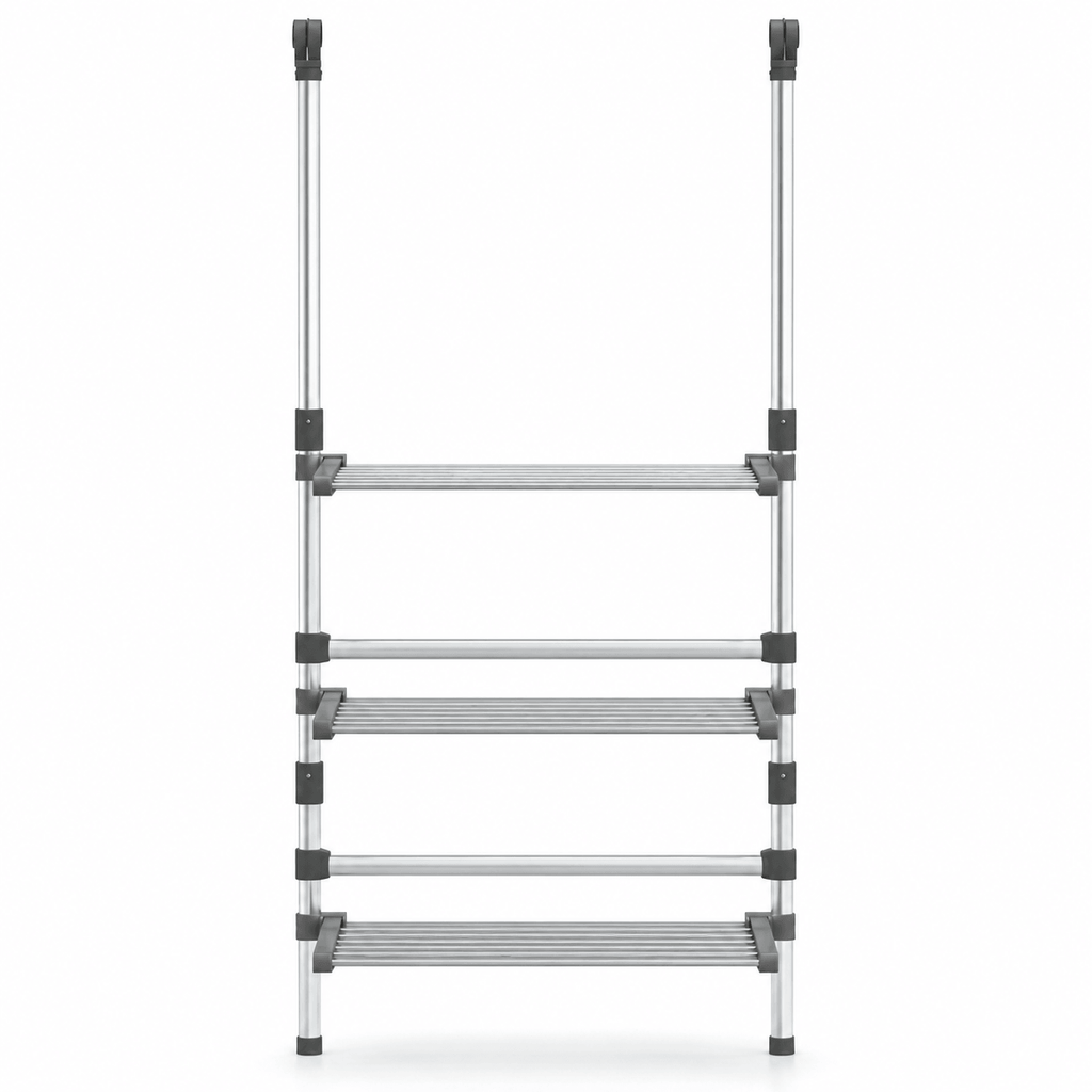 Étendoir à Linge Suspendu Aluminium Hauteur Réglable Pliable