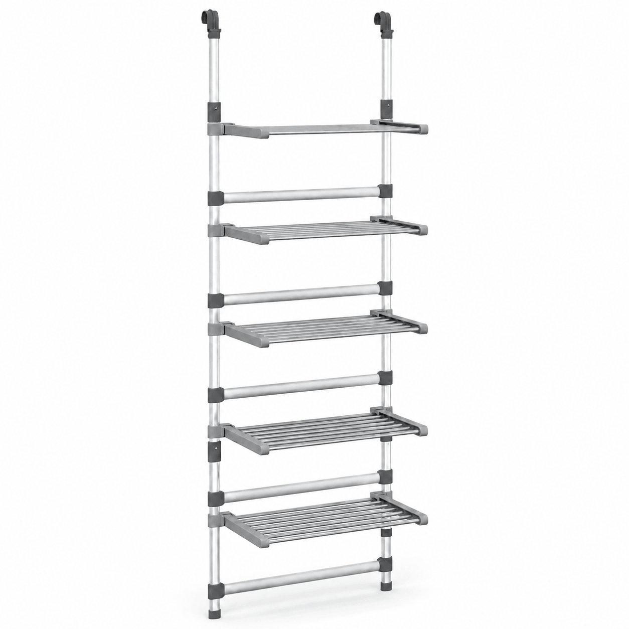 Étendoir à Linge Suspendu Aluminium Hauteur Réglable Pliable