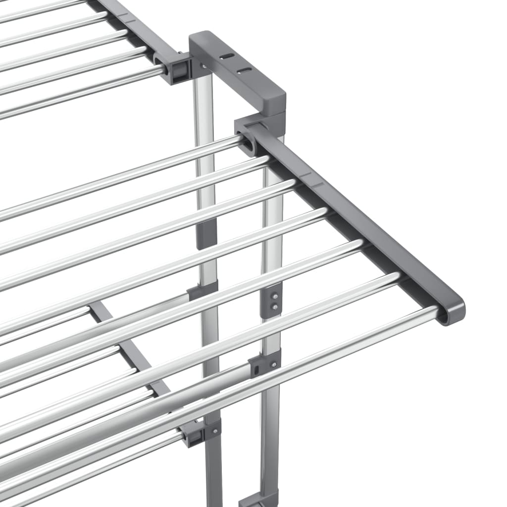 Étendoir à Linge sur Roulettes Aluminium Pliable