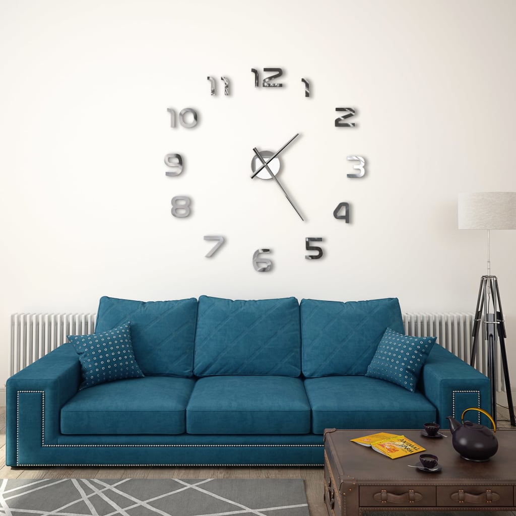 Horloge murale 3D XXL 100 cm - Design moderne DIY