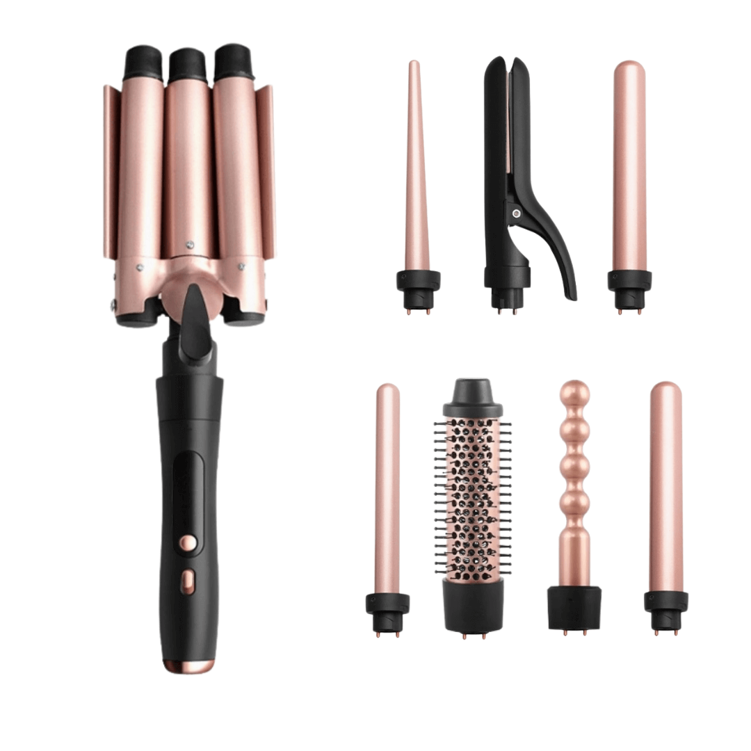 8 in 1 Hair Straightener - Professional Ceramic Hairdressing Kit