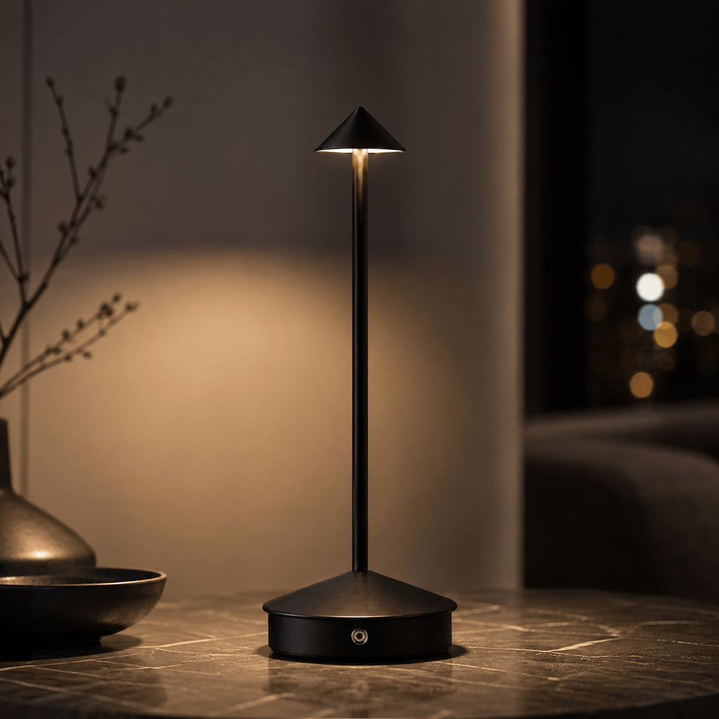 Lampe de Table LED Sans Fil Rechargeable Tactile Aluminium