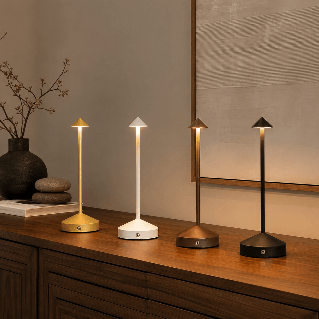 Lampe de Table LED Sans Fil Rechargeable Tactile Aluminium