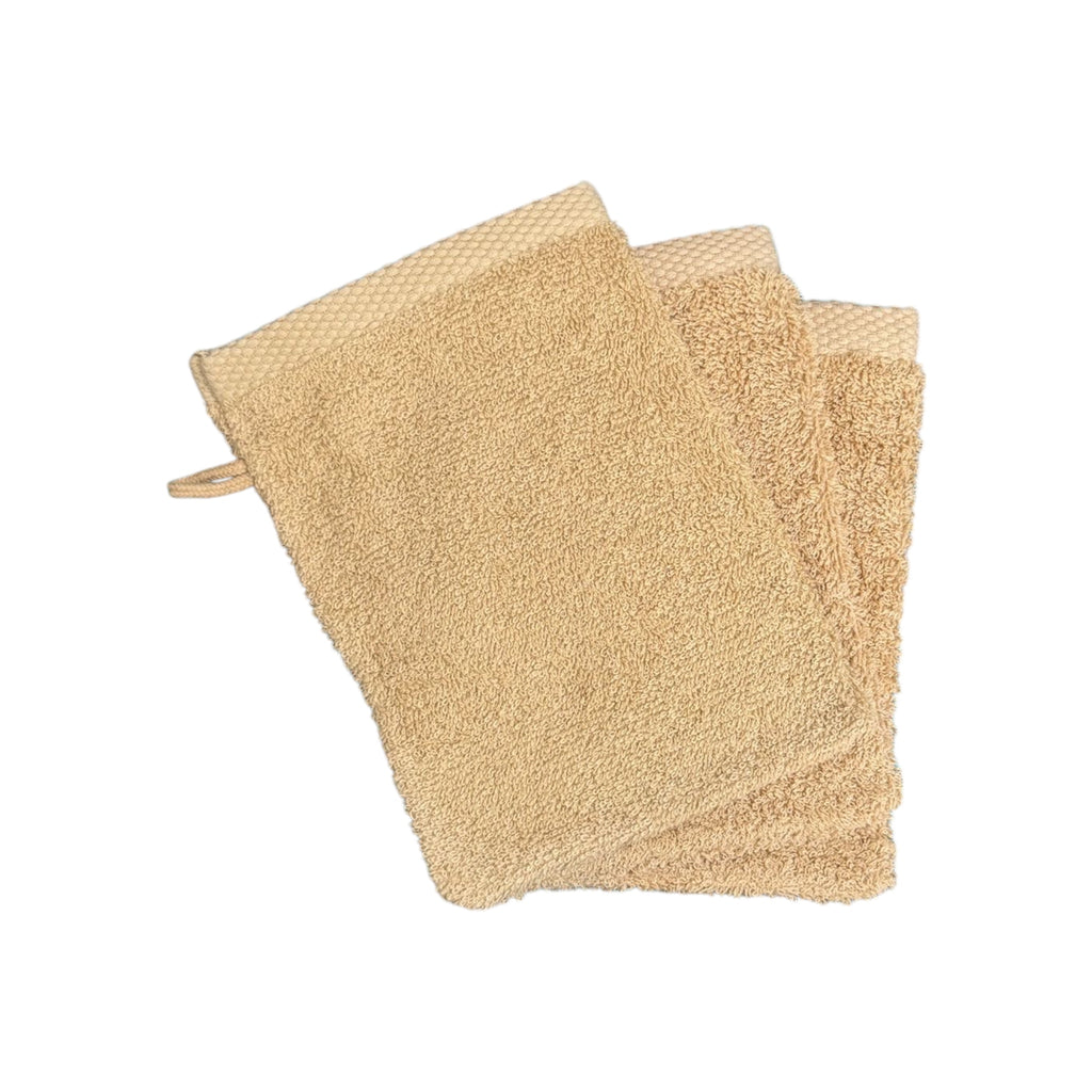 Lot De 3 Gants De Toilette En Coton Portugais 19×16cm