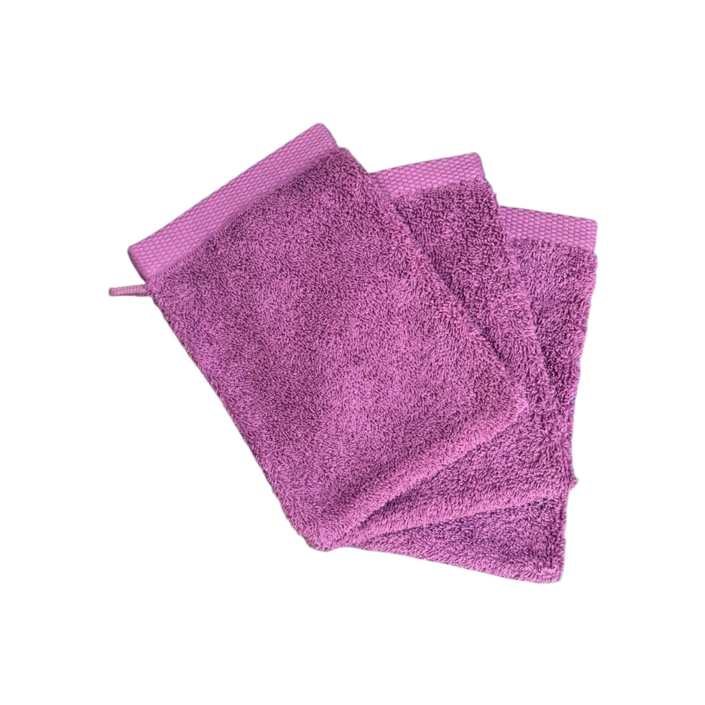 Lot De 3 Gants De Toilette En Coton Portugais 19×16cm
