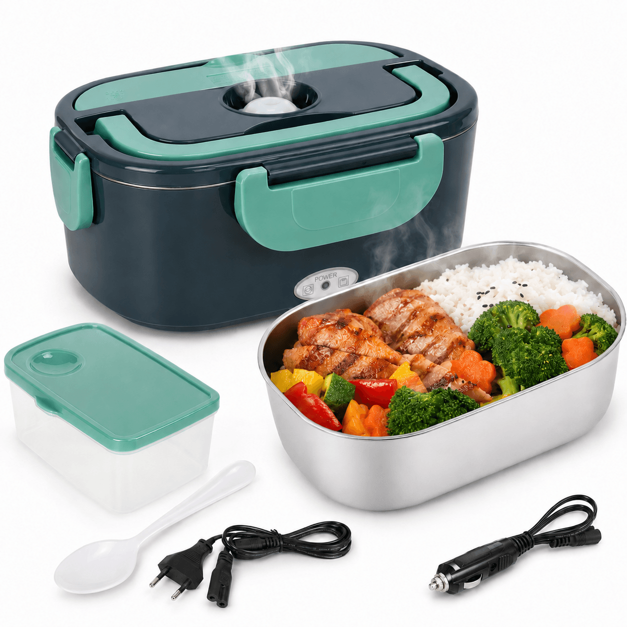 Lunch Box Chauffante Électrique 1,5L - Secteur & Voiture