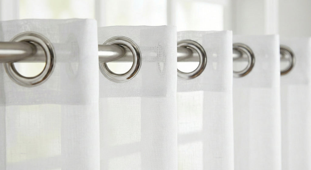 Lot de 2 Voilages Blancs 140x240 cm | Rideaux Voilage à Œillets