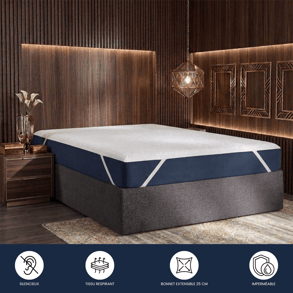 Protège-matelas imperméable et respirant bonnet 25cm