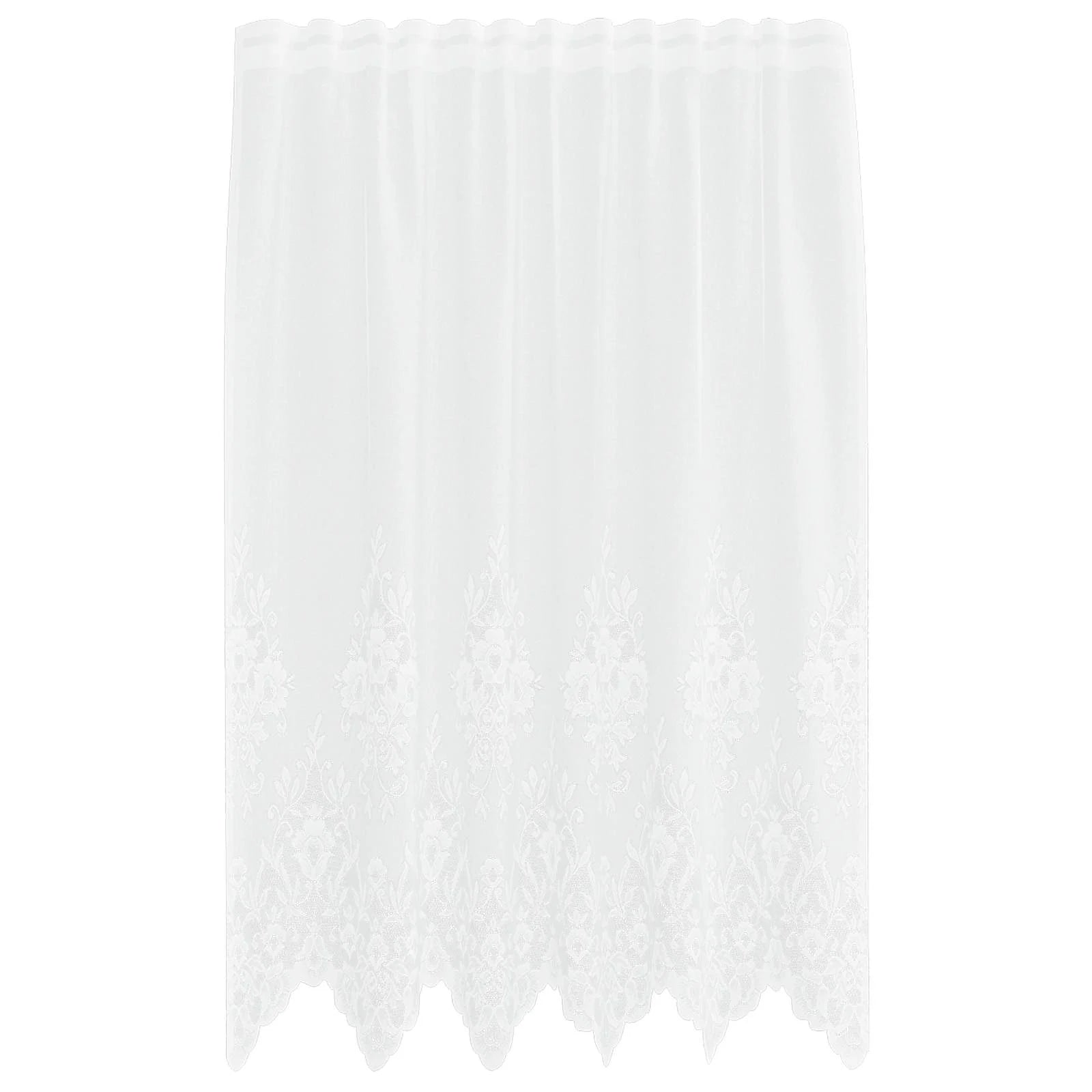 Rideau en dentelle blanc - Multi fixations