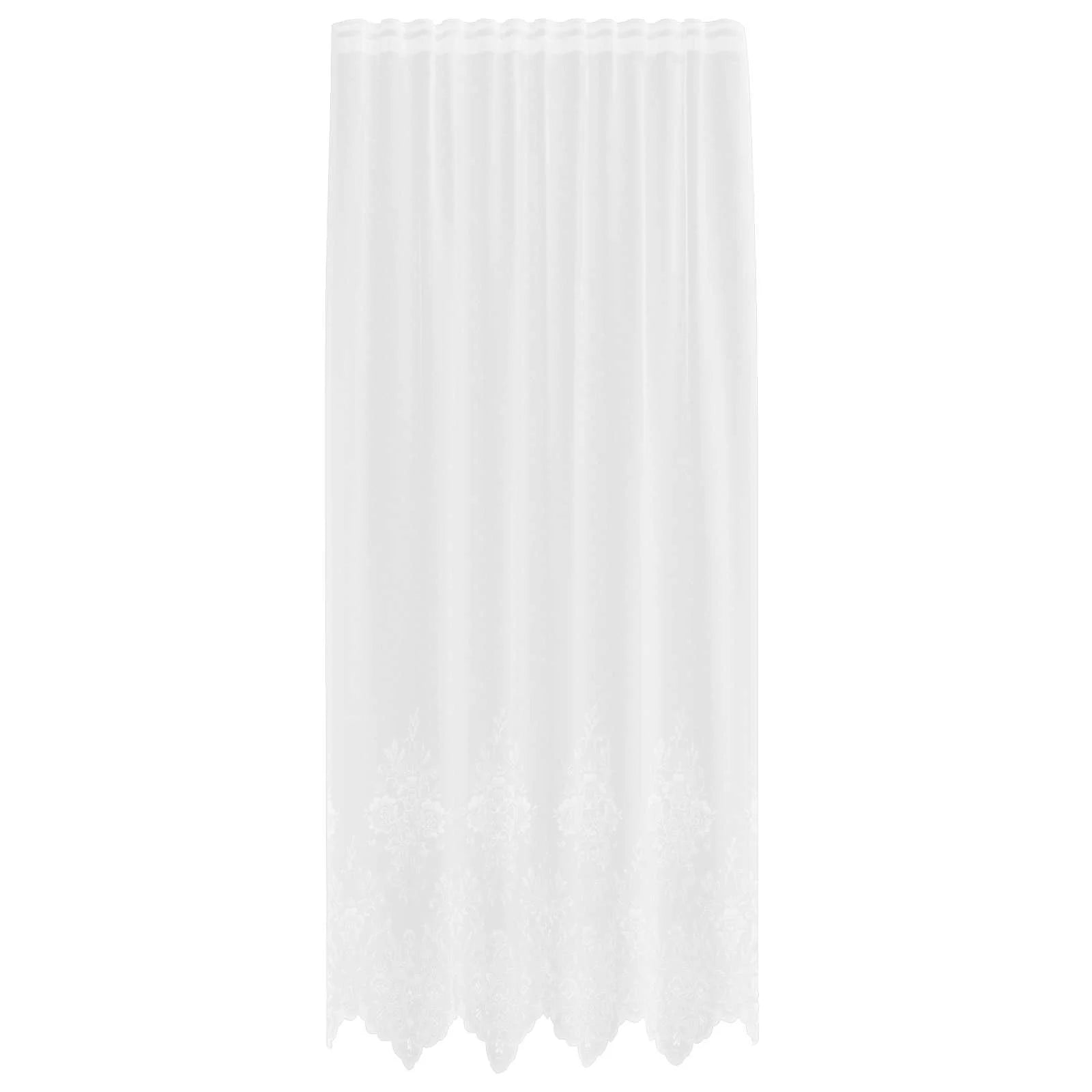 Rideau en dentelle blanc - Multi fixations