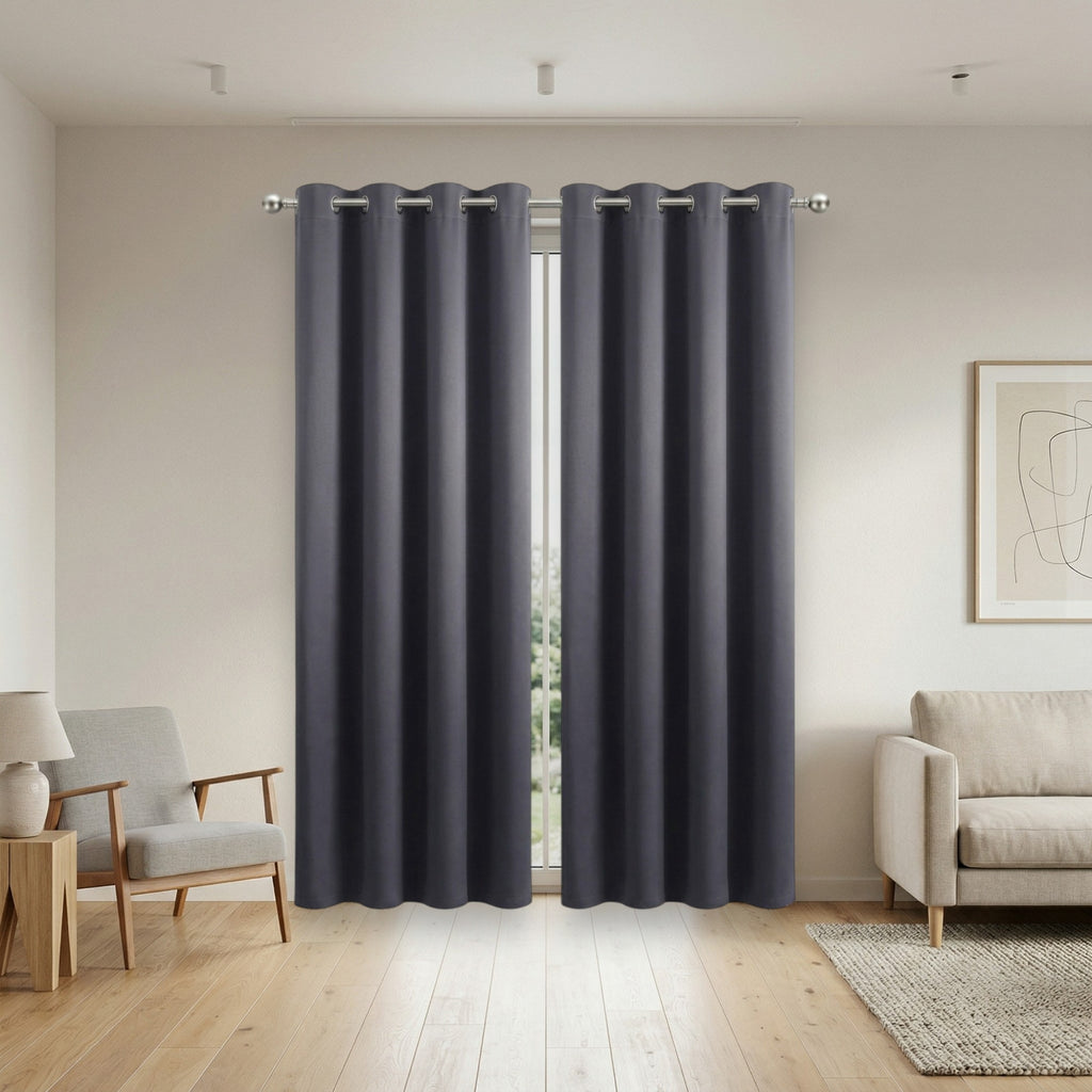 Rideaux Occultants 135x240 cm (Lot de 2) - Finition Oeillets