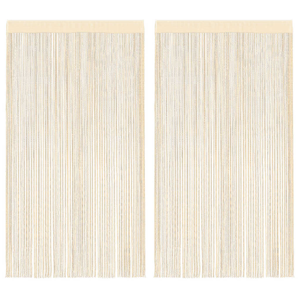 Rideaux en fils (Lot de 2) - Finition tunnel